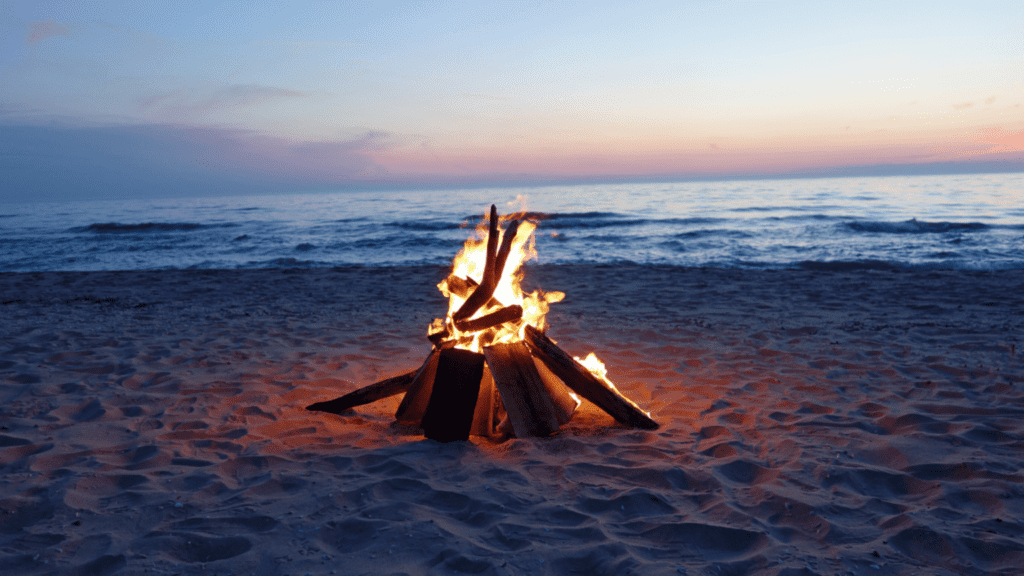 Mackinac bonfire